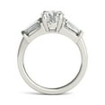 thumbnail image 3 of Charles & Colvard 14K White Gold Moissanite 9x7mm Oval Engagement Ring-Size 5 3.26cttw DEW, 3 of 8