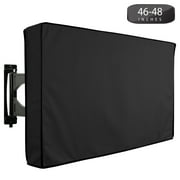 Outdoor TV Cover 46" to 48" inches Universal Weatherproof Protector - Black
