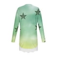 thumbnail image 6 of NAISIBABY Girls Long Sleeve Tops, Lace Irregular Hem Fashion Graphic Crewneck Kids Fall Clothes Tops Green 14T, 6 of 6