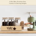 thumbnail image 6 of Glass Coffee Canister Set with Shelf & Spoons - 3 Piece Airtight Seal Coffee Bean Storage Containers & Filter Holder for Kitchen Organization, 6 of 7