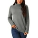 thumbnail image 1 of Suéter casual de manga larga de cuello alto INSPIRE CHIC para mujer, suéter grueso y cálido, parte superior S gris, 1 of 5