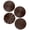 Brown, variant on Metal Wall Sculpture Black 4 Pack 12 Inch Sunburst Hanging Decor For Home Living Room Office