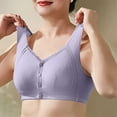 thumbnail image 4 of Womens Everyday Bras, Daisy Bras for Older Women Comfort Soft Breathable Bra Wireless Front Closure Bras Plus Size M-5XL, 4 of 8