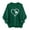 #019-Green, variant on Craaazy Women's Round Neck St Patrick's T-shirts Long Sleeve Tops