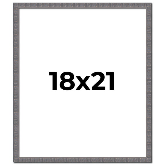 18x21 Frame Slate Blue Distressed Rustic Solid Wood Picture Frame | 0.75 Inch Moulding Width |