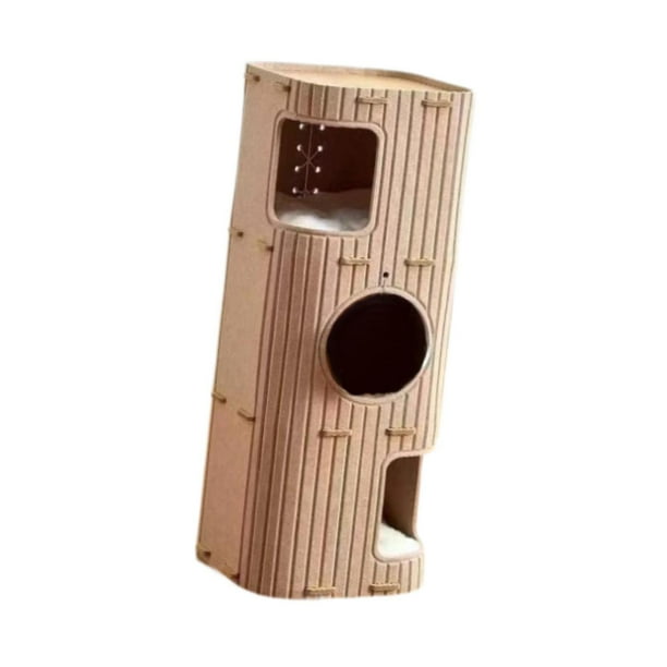 Casa para gatos, trepador para gatos, suministros para mascotas, nido resistente a arañazos, lugar para dormir para gatos de interior, poste Marrón