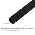 thumbnail image 4 of Uxcell 35.5cm Protectores de estante de silicona para horno, guardia de borde resistente al calor, negro, paquete de 3, 4 of 5