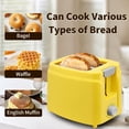 thumbnail image 4 of 2 Slice Toaster,Extra Wide Slot with 7-Shade Toast Settings & Removable Crumb Tray,for Toasting Bread,Waffle or Bagel,750W,Yellow, 4 of 6