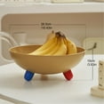 thumbnail image 3 of THLKIF Fruit Bowl Three-Legs Ceramic Fruit Bowl for Kitchen Counter, Fruit Basket Decorative Candy Bowl for Table Décor, Round Large Bowls Key Bowl Home Table Décor, 3 of 9