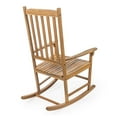 thumbnail image 3 of Seagrove Farmhouse Classic Slat-Back 350-LBS Support Acacia Wood Outdoor Rocking Chair, Teak Brown, 3 of 7