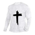 thumbnail image 1 of WRKEKC Chandail à Manches Longues pour Hommes Coupe Ajustée Col Ras du Cou Imprimé Croisé Haut à Manches Longues Col Ras du Cou pour Hommes Automne Hiver Tenue Quotidienne, 1 of 3