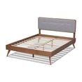 thumbnail image 3 of Allora Mid-Century Wood and Fabric Queen Platform Bed - Light Gray, 3 of 9