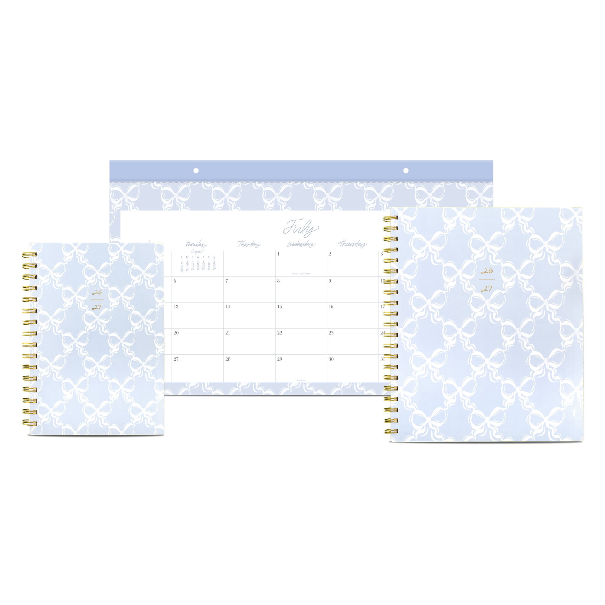 Leah Bisch for Mead Cambridge Academic 2026-2027 Monthly Desk Pad Calendar Bow