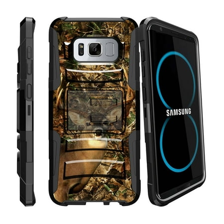 Samsung Galaxy S8 | SM-G950 Holster Case [ Clip Armor ] Rugged Holster Case with Kickstand + Belt Clip - Deer Hunting