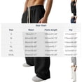 thumbnail image 2 of Umfun Men Loose Wide Leg Sweat Pants Solid Casual Comfort Basic Trousers Soft Daily Home Street Full Length Pants, 2 of 8