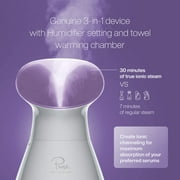Pure Daily Care Nano Steamer 3-in-1 Ionic Facial Nano Facial Mister 5-Piece Stainless Steel Skin Kit (Purple)