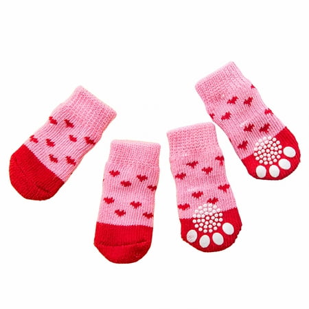 GASTROPOD 4/20Pcs Dog Socks for Small Dogs Pet Puppy Dog Socks Soft Pet Puppy Doggie Socks Non Slip Foot Protector for Hardwood Floors Indoor Outdoor Indoor Cat Pet Foot for Hardwood Floor Wear