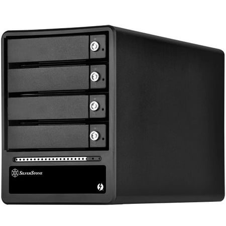 Silver Stone Technologies TS433-TB 4 Bay 2.5 & 3.5 in. HDD & SSD RAID Enclosure with Thunderbolt