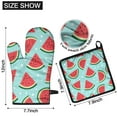 thumbnail image 6 of Summer Watermelon Kitchen Oven Mitt and Pot Holder Sets 2 Pcs for Baking, Cooking and Grilling, Heat Resistant Up To 392 °F, 6 of 7