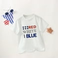 thumbnail image 5 of Funny 4th of July Shirts Toddler Baby Party USA Print Patriotic USA Red White and Blue T-Shirt Kid Boy Girl Patriotic Short Sleeve Shirt Tee Tops (3-4 Years, White), 5 of 6