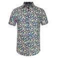 thumbnail image 1 of CamiHawaiaDe PlaEstampado Floral Con Botones ManCorCamiDe Verano PaHombres Azul 52, 1 of 7