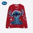 thumbnail image 2 of Nuevo jersey casual de manga larga de moda para mujer, top holgado con cuello redondo estampado, sudadera navideña de Disney Stitch, 2 of 5