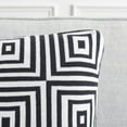 thumbnail image 3 of SAFAVIEH Nova Geometric Pillow, 19" x 19", Black/Ivory, Set of 2, 3 of 5