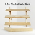 thumbnail image 5 of Display Shelves for Vendors, 3-Tier Small Wooden Display Riser for Tabletop Show Jewelry Coins Medals Action Figures Flowerpots Cupcakes, 5 of 5