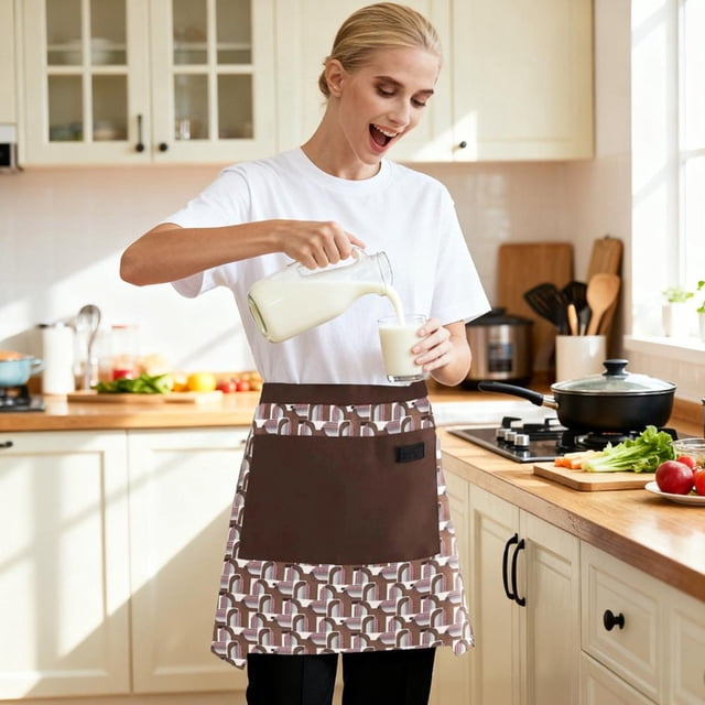Waterproof and Oil-Resistant Kitchen Apron with Adjustable Straps and Pocket, Unisex Durable Stain-Resistant Design for Cooking, Baking and Home Use