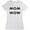 White, variant on Mom Wow Print Funny Tshirt Mothers Day Gift Tee Color Black Small