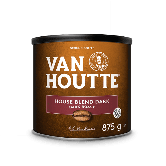 Van Houtte House Blend Dark, Dark Roast, Ground Coffee, 875g