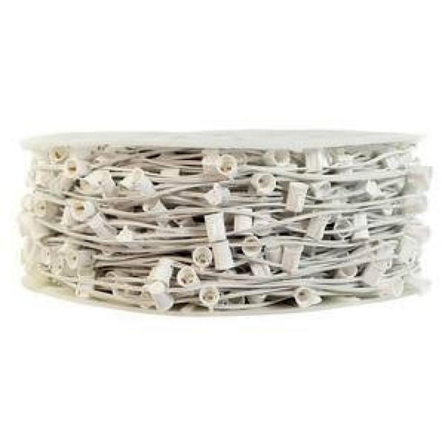 Vickerman 1000' C9 Socket String with 1000 C9 Sockets on SPT1 18 Gauge White Wire