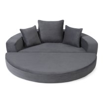 Modern Convertible Sofa Bed Sleeper Futon Couch Floor Lounge Loveseat With Pillows For Living Room Office Apartment
