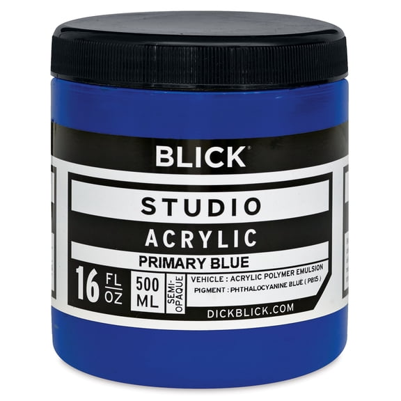 Blick Studio Acrylics - Primary Blue,  16 oz jar