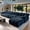 Dark Blue, variant on 161.9" U Shaped Modular Cloud Sofa 9 Seats , Vacuum Compressed Sectional Couch, No Assembly Required, Oversized U Shape Fabric Sofa for Living Room, PINK