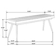 thumbnail image 6 of Bowery Hill Contemporary Cushion Bench in Espresso and Black, 6 of 6