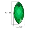 thumbnail image 2 of 100 Piezas de Gemas Acrílicas en Forma de Ojo de Caballo 7x15mm Rhinestones Artificiales de Fondo Plano para Manualidades DIY Boda Fiesta Verde, 2 of 7