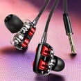 thumbnail image 2 of Auriculares HiFi con cable de 3,5mm, cascos con cuatro núcleos, deportivos, para correr, estéreo, con micrófono, manos libres, 2 of 4