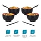 thumbnail image 3 of 4 Platos Hondos con Palillos CASA LITUS de Cerámica para Ramen Noodles Palillos 4 Pz, 3 of 8