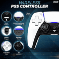 thumbnail image 3 of Wireless Controller for PS5 Enhaced Gamepad Video Game Controller Work with Ps5/Slim/Pro/Pc, 3 of 7