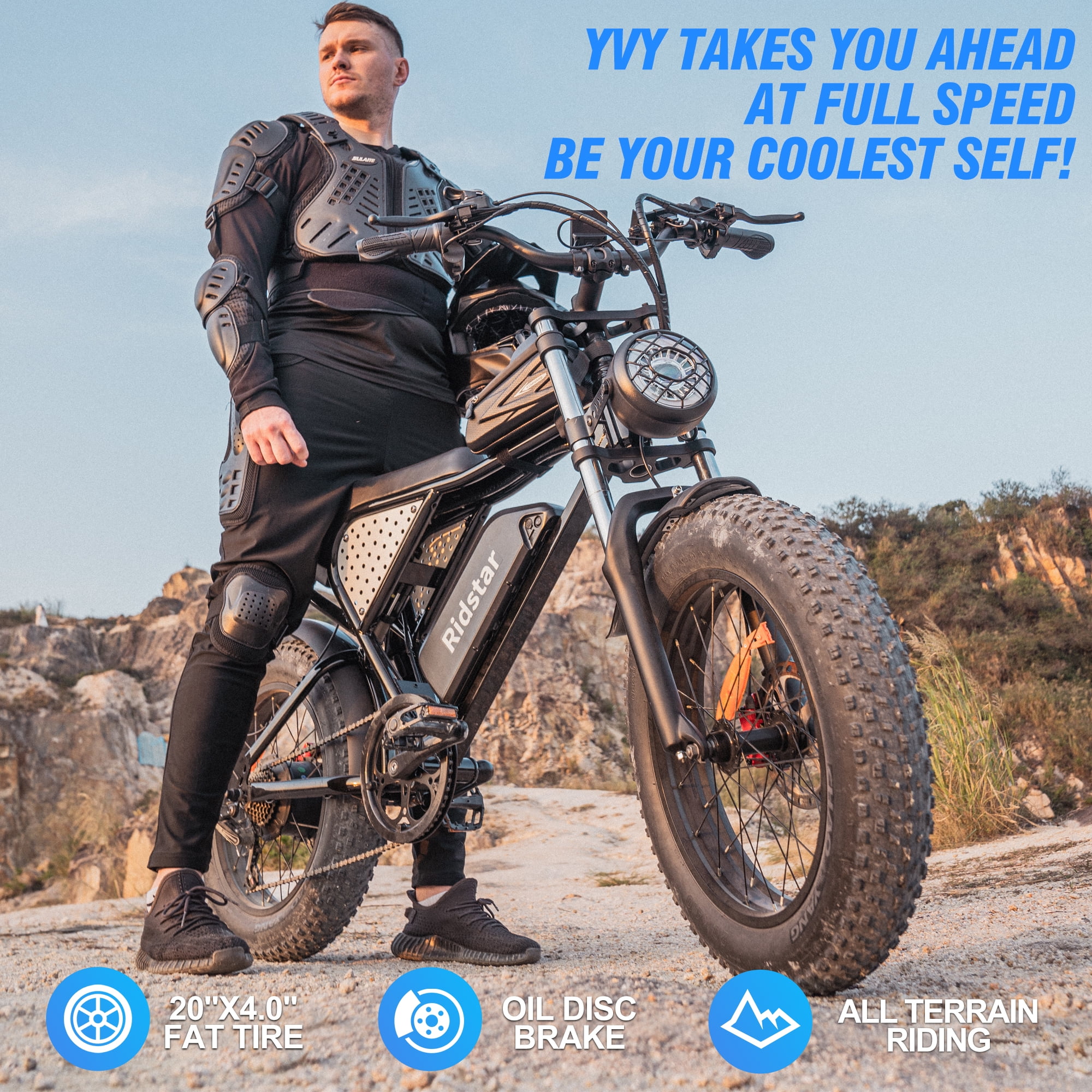 Ridstar Q20pro Electric Bike for Adults,52V 40Ah,PEAK 3000W