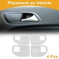 thumbnail image 3 of Cubierta de Tazón de Mango de Puerta Interior para Jeep Wrangler JK 4DR 2011-2017 Marco de Decoración de Mango de Puerta Interior Blanco ABS 4 Pcs, 3 of 6