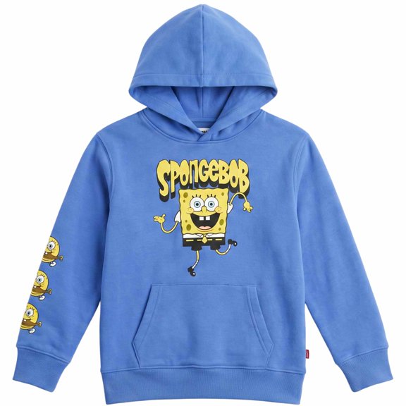 SpongeBob SquarePants Boys Pullover Hoodie - Little and Big Boys Sizes 4-20 Blue