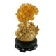 thumbnail image 3 of Árbol de dinero de cristal de cuarzo amarillo, sapos dorados dobles, estilo bonsái, decoración de árboles de fortuna amarillos para mejorar la suerte y la riqueza, 3 of 5