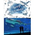 thumbnail image 4 of Blue Ocean Happy Birthday Background Decorations Ocean Animals Photo Background Home Indoor Outdoor Party Decoration Supplies 70.8 x 47.2 inches, 4 of 4