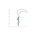 thumbnail image 3 of 1/4 Carat (Ctw) Blue & White Diamond Swirl Pendant Necklace in Sterling Silver with Chain, 3 of 4
