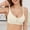 Beige, variant on Wireless Jelly Bra Seamless Supportive Crossover | Full Coverage & Lift, Mesh V-Neck, No Underwire, Back Smoothing, Push Up, Plus Size, All-Age Comfort, Everyday T-shirt Bra