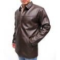 thumbnail image 1 of Chamarra de piel cafe elegante con cuello de solapa para hombre Castelli Leather Authentic Calvin Bomber elegante con cuello de solapa, 1 of 4