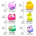 thumbnail image 3 of Timy Light Up Bath Toys for Toddlers 1-3, Baby Bathtub Toys Cute Floating Animal Set for Baby Toddlers, 3 of 7