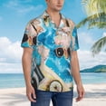 thumbnail image 3 of Logiee Vintage Map Travel Essentials Print Mens Hawaiian Shirts,Loose-Fit Short Sleeve Button Down Tropical Aloha Beach Shirt,Summer Vacation Wedding Tops,XX-Large, 3 of 7